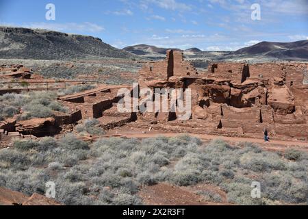 Flagstaff, Arizona, U.S.A. 5 giugno 2018. Rovine di Wupatki del Wupatki National Monument. Costruito tra il 1040 e il 1100 d.C. dai Sinagua. Foto Stock