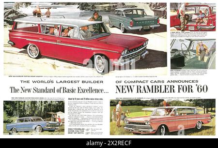 1959 AMC Rambler Model Range ad - "nuova Rambler per il '60". Foto Stock