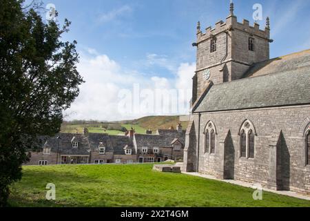 St Edwards Church, Corfe Castle, Isle of Purbeck, Dorset, Inghilterra Foto Stock