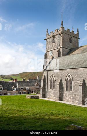 St Edwards Church, Corfe Castle, Isle of Purbeck, Dorset, Inghilterra Foto Stock