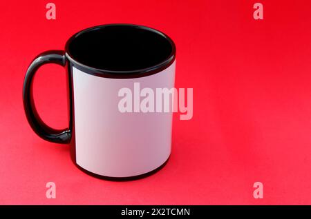 Tazza nera per sublimare un'immagine Foto Stock