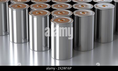 cella accumulatore lot litio traction 4680 per moduli batteria, batterie per produzione di massa ad alta potenza, energia per veicoli elettrici, elettrodo a secco, alt Foto Stock