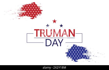 Celebrazione del Truman Day Un progetto di illustrazione di testo Illustrazione Vettoriale