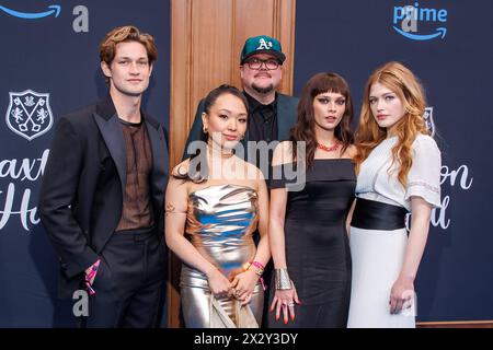 Amazon prime Premiere - Maxton Hall - Die Welt zwischen uns Damian Hardung, Andrea Guo, Christian Alvart, Harriet Herbig-Matten und Sonja Weisser bei der Amazon prime Premiere von Maxton Hall - Die Welt zwischen uns im Zoo Palast AM 23.04.2024 a Berlino. *** Amazon prime Premiere Maxton Hall The World Between Us Damian Hardung, Andrea Guo, Christian Alvart, Harriet Herbig Matten e Sonja Weisser all'Amazon prime Premiere di Maxton Hall The World Between Us allo Zoo Palast il 23 04 2024 a Berlino Copyright: XEventpressxKochanx Foto Stock