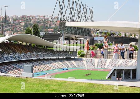 ISTANBUL - 4 LUGLIO: Stadio Olimpico Ataturk nel Museo Miniaturk, il 4 luglio 2012 a Istanbul, Turchia. Il museo Miniaturk ospita 105 mostre. Foto Stock