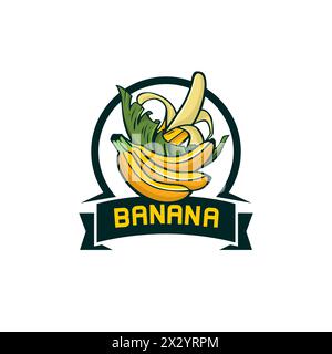 logo banana. illustrazione del vettore banana Illustrazione Vettoriale