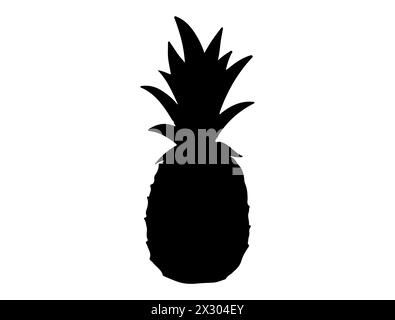 Grafica vettoriale della silhouette dell'ananas Illustrazione Vettoriale