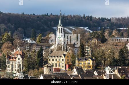 Schaffhausen, Schweiz - 17. Gennaio 2021: Die katholische Pfarrkirch St Maria a Sciaffusa. Foto Stock