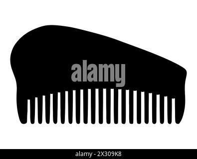 Grafica vettoriale silhouette pettine Illustrazione Vettoriale