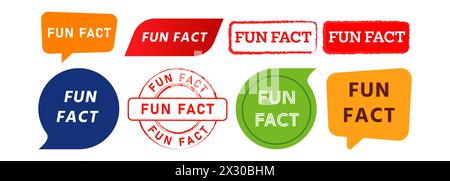 il simpatico timbro informativo e l'adesivo con la bolla vocale indicano la verità intrigando la vera conoscenza Illustrazione Vettoriale