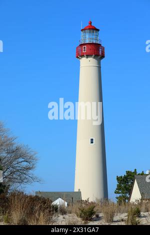 Geografia / viaggi, Stati Uniti, New Jersey, Cape May, Cape May Light, COSTRUITO NEL 1859, ULTERIORI-DIRITTI-CLEARANCE-INFO-NON-DISPONIBILI Foto Stock