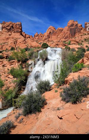 Geografia / viaggi, Stati Uniti, Utah, Moab, Faux Falls, ULTERIORI-DIRITTI-AUTORIZZAZIONE-INFORMAZIONI-NON-DISPONIBILI Foto Stock