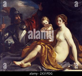 Venere, Cupido e Marte (1633) di Guercino Foto Stock