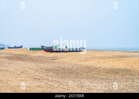 Splendido paesaggio marino a Chavakkad Beach, Kerala, India. Foto Stock