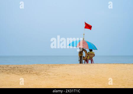 Splendido paesaggio marino a Chavakkad Beach, Kerala, India. Foto Stock