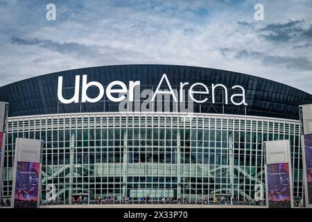 Uber Arena, bis 2015 O2 World Berlin, bis März 2024 Mercedes-Benz-Arena, Mehrzweckhalle, Sportveranstaltungen, Konzerte, eventi, Umbennung zur Uber-AR Foto Stock