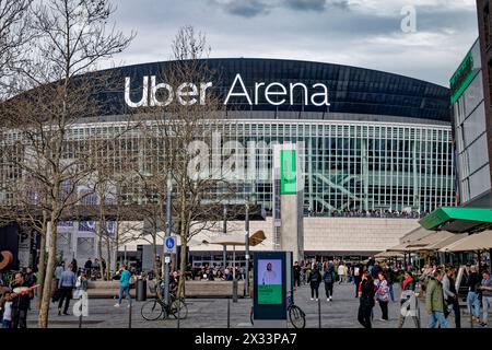 Uber Arena, bis 2015 O2 World Berlin, bis März 2024 Mercedes-Benz-Arena, Mehrzweckhalle, Sportveranstaltungen, Konzerte, eventi, Umbennung zur Uber-AR Foto Stock