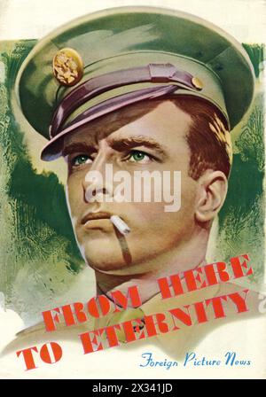 Copertina della rivista giapponese di MONTGOMERY CLIFT in FROM HERE TO ETERNNITY 1953 regista FRED ZINNEMANN romanzo JAMES JONES sceneggiatura DANIEL TARADASH Columbia Pictures Foto Stock