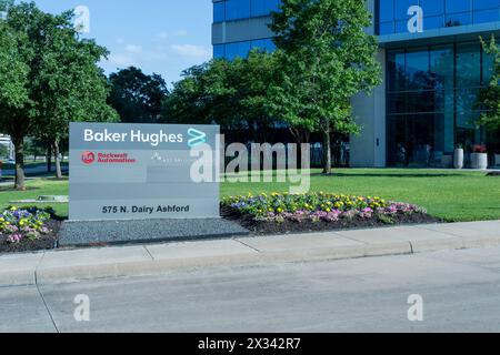 Sede centrale di Baker Hughes a Houston, Texas, Stati Uniti. Foto Stock