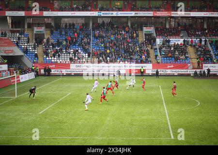 MOSCA - 30 novembre 2014: Giocatori allo stadio Lokomotiv nella Premier League russa Foto Stock