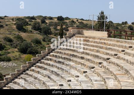 L'anfiteatro di Kourion si affaccia sul mare Foto Stock
