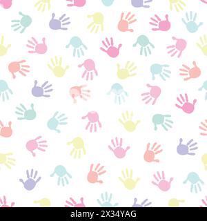 Il piede color pastello stampa un motivo in tessuto senza cuciture Illustrazione Vettoriale