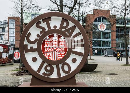 Stadio di calcio, Millerntor Stadium, FC St Pauli, St Pauli, Amburgo, Germania Foto Stock