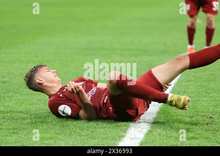 San Pietroburgo, Russia. 24 aprile 2024. Ilya Rozhkov (51) di Rubin visto durante la partita di calcio della Premier League russa tra Zenit San Pietroburgo e Rubin Kazan alla Gazprom Arena. Punteggio finale; Zenit 0:2 Rubin. (Foto di Maksim Konstantinov/SOPA Images/Sipa USA) credito: SIPA USA/Alamy Live News Foto Stock