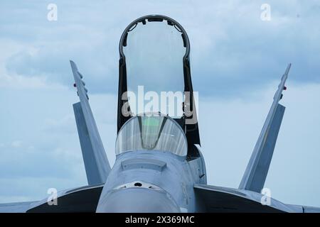 Sanford, Florida, Stati Uniti, 21 aprile 2024, F22 Raptor durante l'Orlando Air Show 2024 all'Aeroporto Internazionale di Orlando, Sanford. (Credito fotografico: Mar Foto Stock