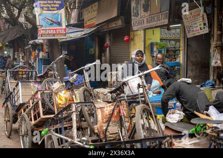 Indien, Westbengalen, Kolkata, um die Netayi Subat Road, Strassenszene Foto Stock