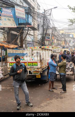 Indien, Westbengalen, Kolkata, um die Netayi Subat Road, Strassenszene Foto Stock