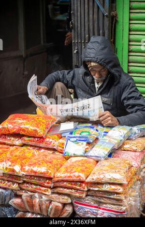 Indien, Westbengalen, Kolkata, um die Netayi Subat Road, Strassenszene Foto Stock