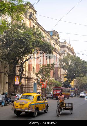 Indien, Westbengalen, Kolkata, Netayi Subat Road, Strassenszene Foto Stock