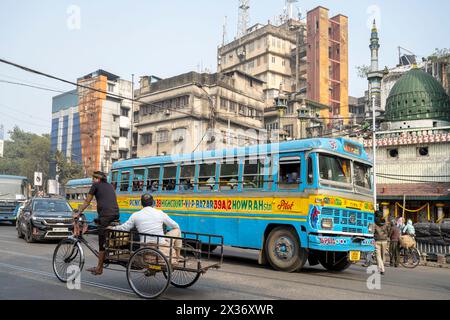 Indien, Westbengalen, Kolkata, Netayi Subat Road, Strassenszene Foto Stock