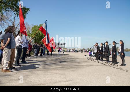 Zemun, Serbia, 23 marzo 2024: Esibizione della troupe sudcoreana HOPE BIRD Foto Stock