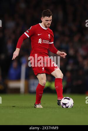 Liverpool, Regno Unito. 24 aprile 2024. Andrew Robertson del Liverpool durante la partita di Premier League al Goodison Park, Liverpool. Il credito per immagini dovrebbe essere: Cameron Smith/Sportimage Credit: Sportimage Ltd/Alamy Live News Foto Stock
