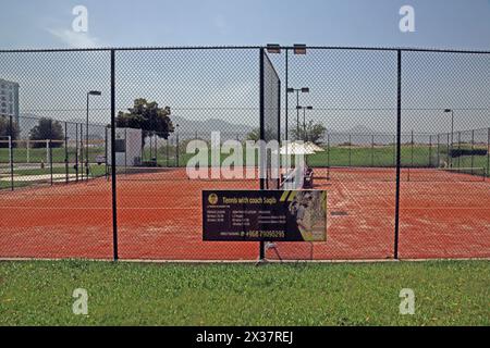 Campi da tennis al Chedi Hotel 5 stelle Luxury Resort Muscat Oman Foto Stock