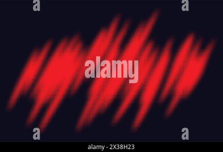 Modello di design per striscioni mezzitoni in stile linee interrotte astratte. Sfondo vettoriale. Illustrazione Vettoriale