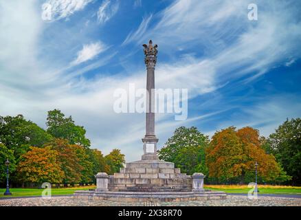 Il Phoenix Monument nel Phoenix Park, Dublino, Irlanda Foto Stock