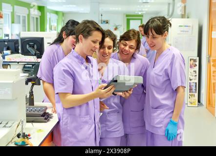 Laboratorio, patologia anatomica, ospedale Donostia, San Sebastian, Gipuzkoa, paesi Baschi, Spagna Foto Stock