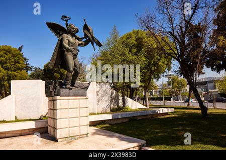 Salonicco, città greca della Macedonia nel nord della Grecia, monumento a Emmanuel Pappas Foto Stock