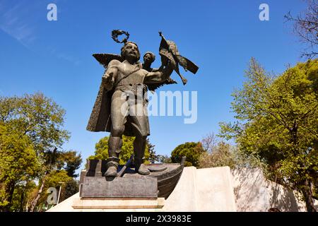 Salonicco, città greca della Macedonia nel nord della Grecia, monumento a Emmanuel Pappas Foto Stock