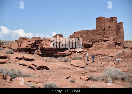 Flagstaff, Arizona, U.S.A. 5 giugno 2018. Rovine di Wupatki del Wupatki National Monument. Costruito tra il 1040 e il 1100 d.C. dai Sinagua. Foto Stock