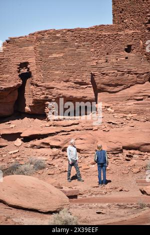 Flagstaff, Arizona, U.S.A. 5 giugno 2018. Rovine di Wupatki del Wupatki National Monument. Costruito tra il 1040 e il 1100 d.C. dai Sinagua. Foto Stock