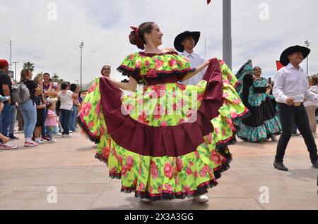 TORREON, COAHUILA, MESSICO; 8 aprile 2024 torreon City festival nel giorno dell'eclissi totale Foto Stock