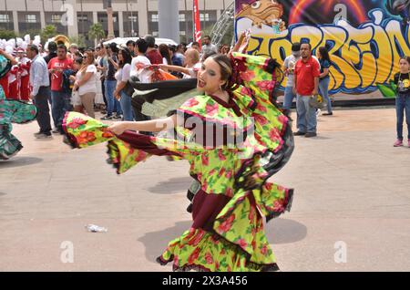 TORREON, COAHUILA, MESSICO; 8 aprile 2024 torreon City festival nel giorno dell'eclissi totale Foto Stock