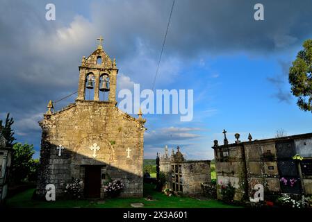 Chiesa di San Vicente de Argozon, Chantada, Lugo, Spagna Foto Stock