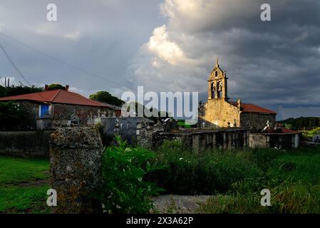 Chiesa di San Vicente de Argozon, Chantada, Lugo, Spagna Foto Stock