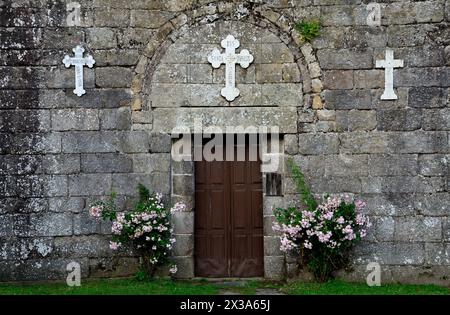 Chiesa di San Vicente de Argozon, Chantada, Lugo, Spagna Foto Stock