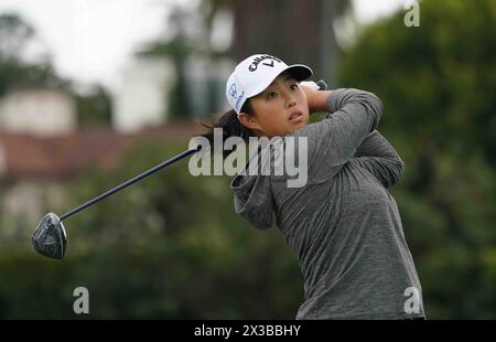 25 aprile 2024: LPGA - Ladies Professional Golf Association - MINJEE LEE sul 18° tee al JM Eagle LA Championship 2024, presentato da Plastpro, Wilshire Country Club, Los Angeles, CA, USA, 25 aprile 2024.Credit Image cr Scott Mitchell/ZUMA Press (Credit Image: © Scott Mitchell/ZUMA Press Wire) SOLO PER USO EDITORIALE! Non per USO commerciale! Foto Stock